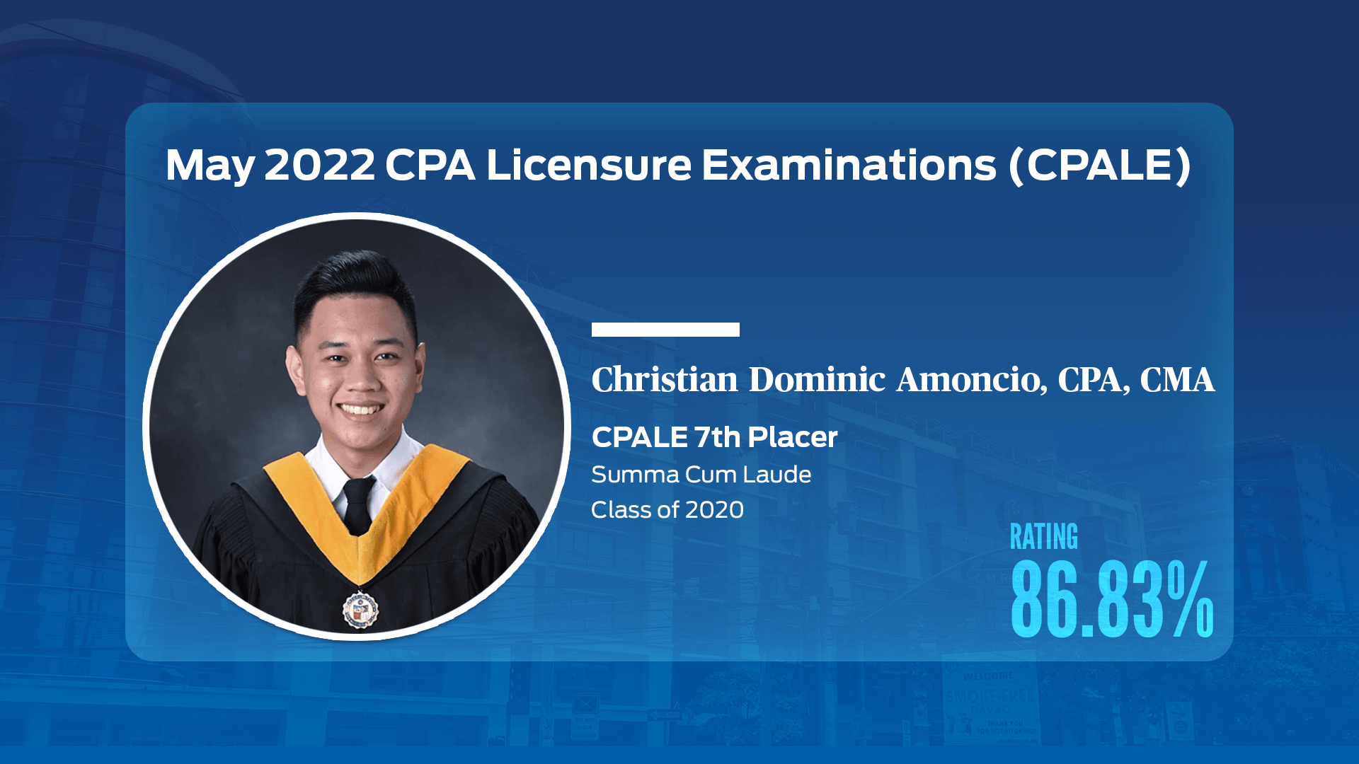 AdDU grad among CPALE topnotchers despite juggling two licensure exams